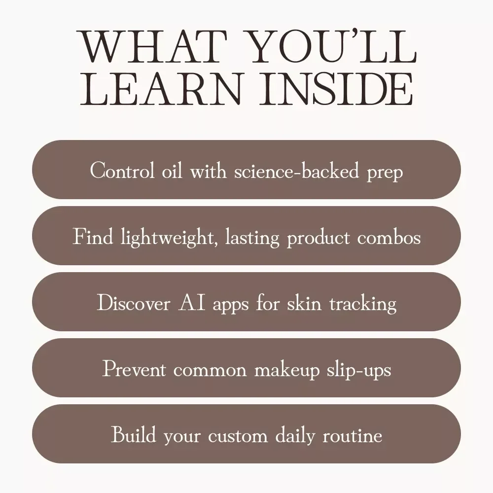 Smart Makeup Tips for Oily Skin | Digital Guide for Shine-Free Perfection | Makeup Tips for Oily Skin, Beauty Routine eBook, Instant Download