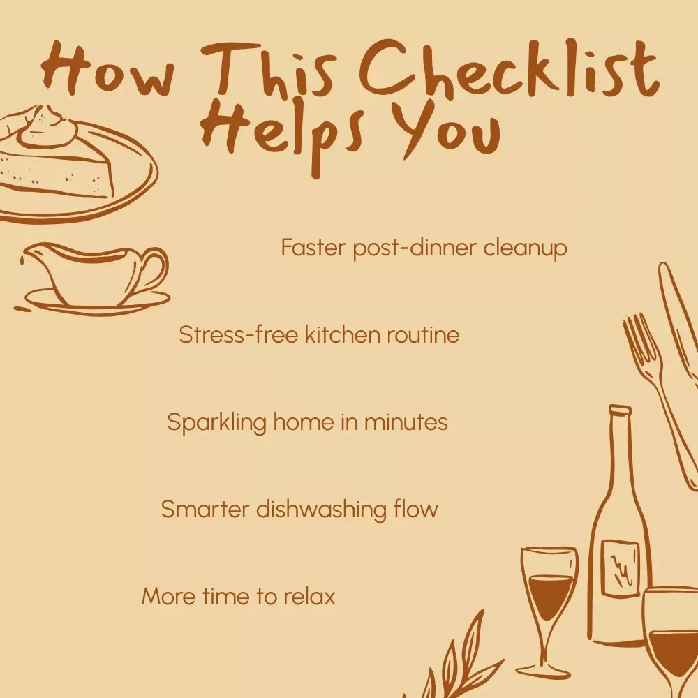 Tackle the Turkey Chaos – Thanksgiving Cleanup Checklist | Digital Download for Easy Post-Dinner Cleanup & Organization Tips