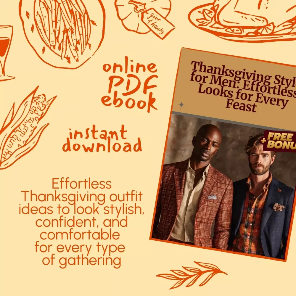 Thanksgiving Style for Men: Effortless Looks for Every Feast | Mens Thanksgiving Outfit Guide | Fall Fashion eBook for Modern Gentlemen