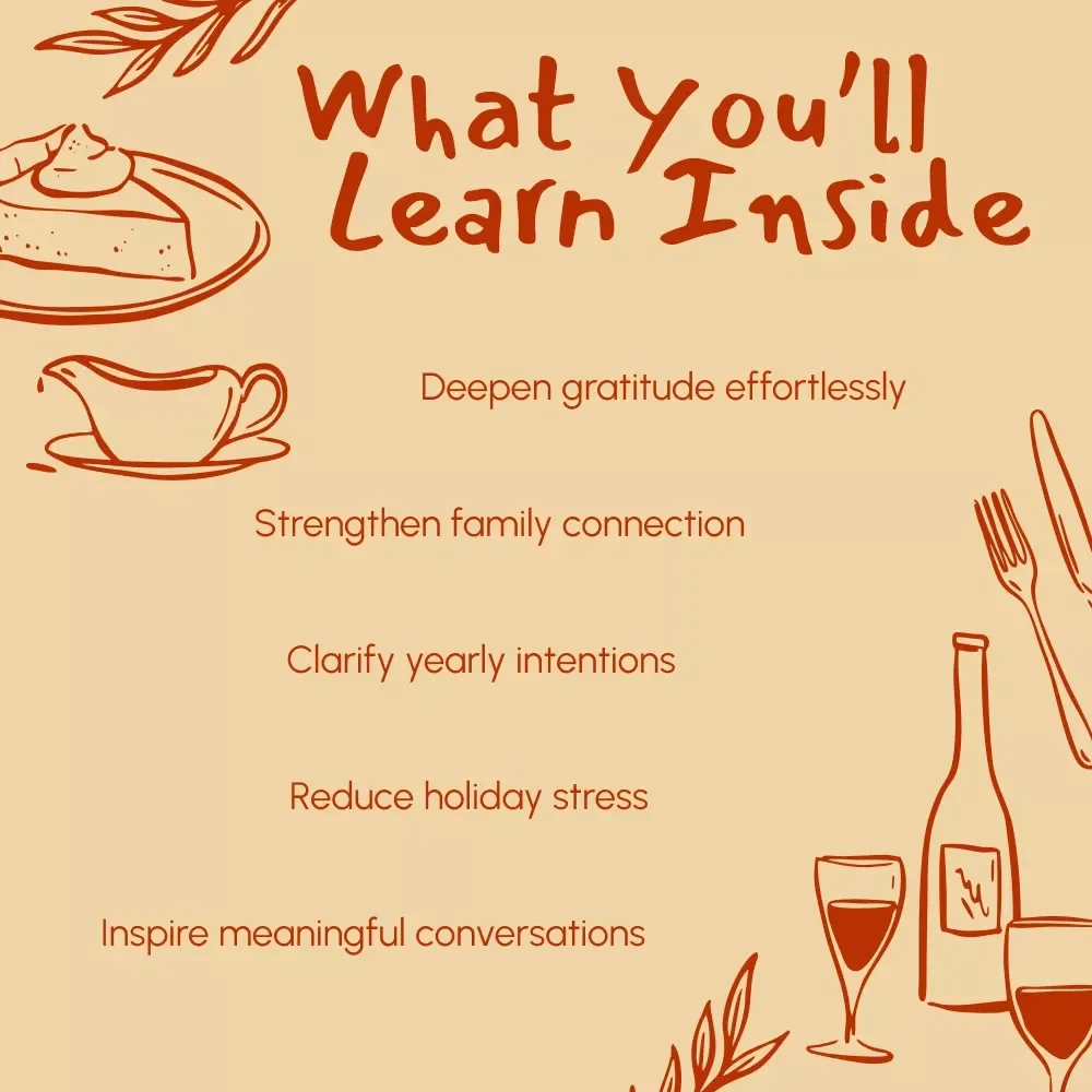 Thanksgiving Reflection Ritual | How to Turn Thanksgiving into a Yearly Reflection Ritual | Printable eBook & Digital Guide for Mindful Gratitude and Family Connection