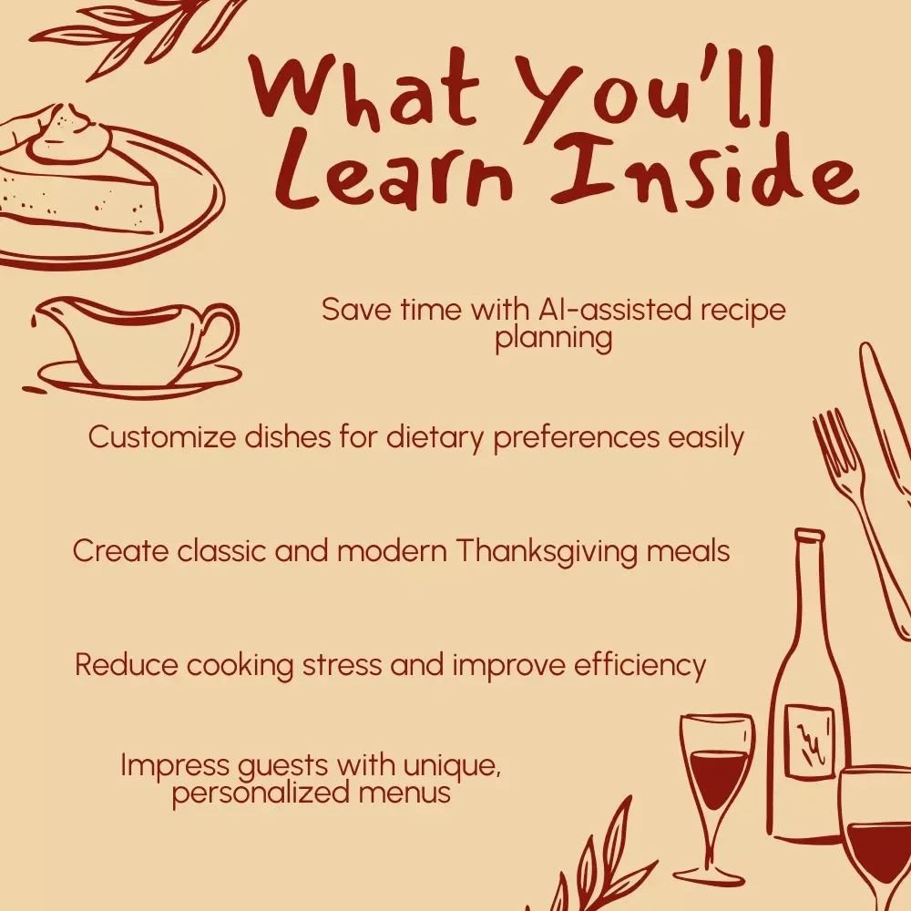 Feast Smarter With AI for the Best Thanksgiving Recipes – Ultimate Digital Guide, eBook & Checklist for AI-Powered Menus, Classic & Modern Dishes, Personalized Holiday Cooking