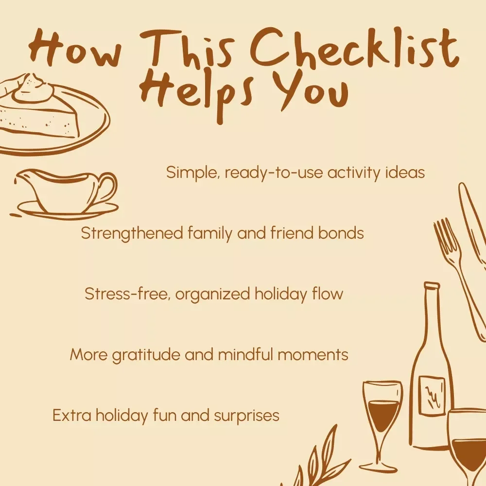 Ultimate Thanksgiving Fun Checklist: Make Every Moment Count | Printable Thanksgiving Activities, Family Games & Things to Do on Thanksgiving Guide