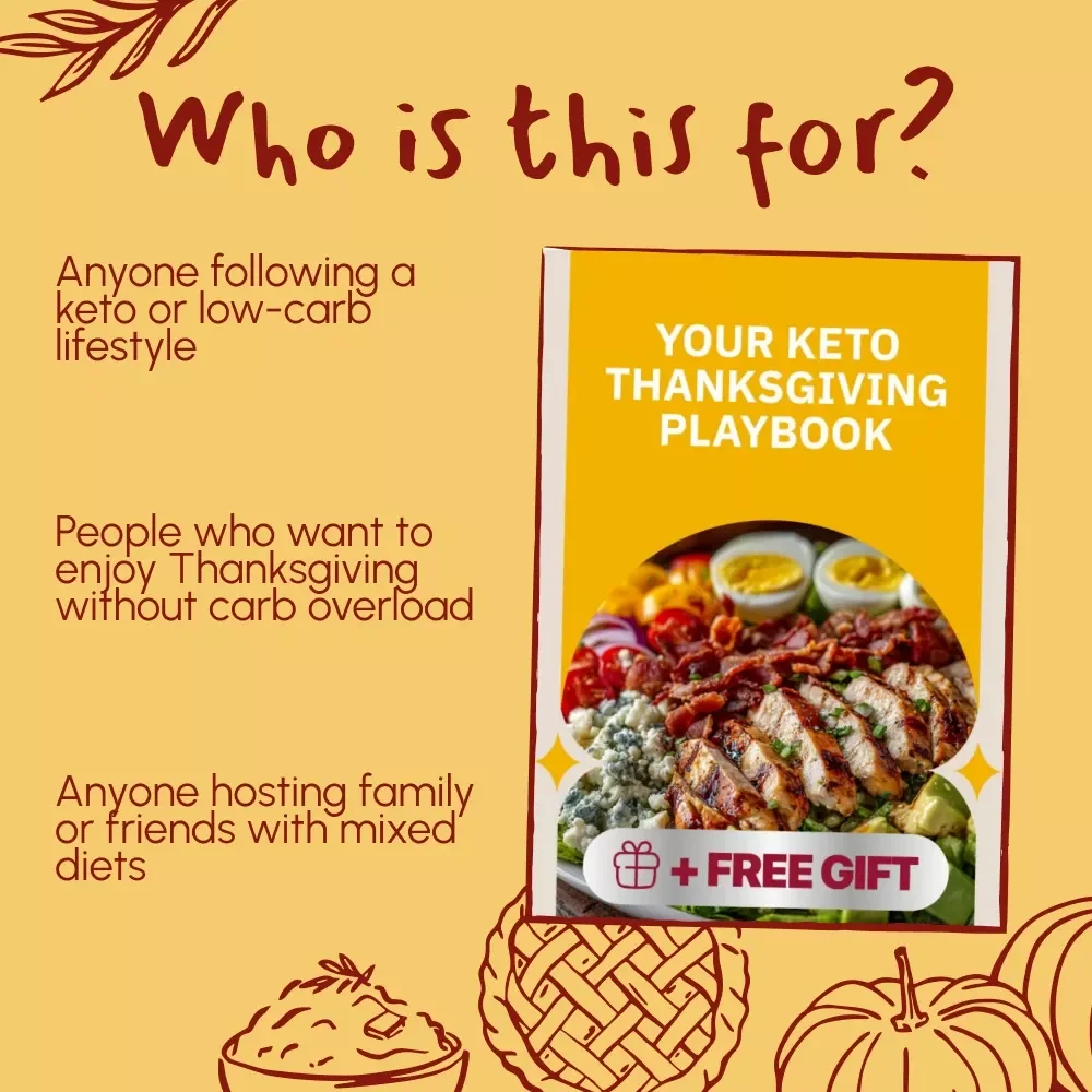 Your Keto Thanksgiving Playbook | Keto Holiday eBook, Low-Carb Thanksgiving Menu Guide, Keto Recipes & Hosting Tips for a Stress-Free Feast