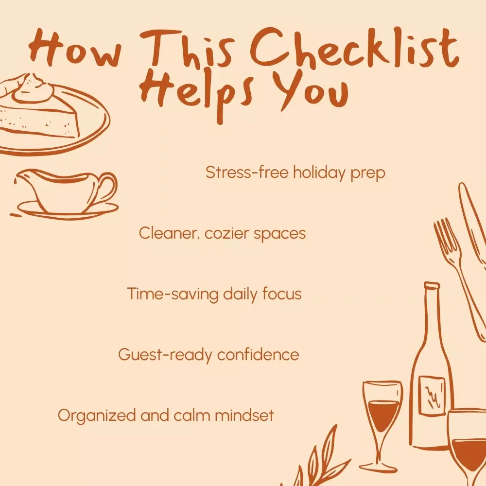 The Thanksgiving Cleaning Countdown Checklist | Printable Holiday Cleaning Guide | How to Make a Thanksgiving Cleaning Checklist for a Stress-Free Celebration