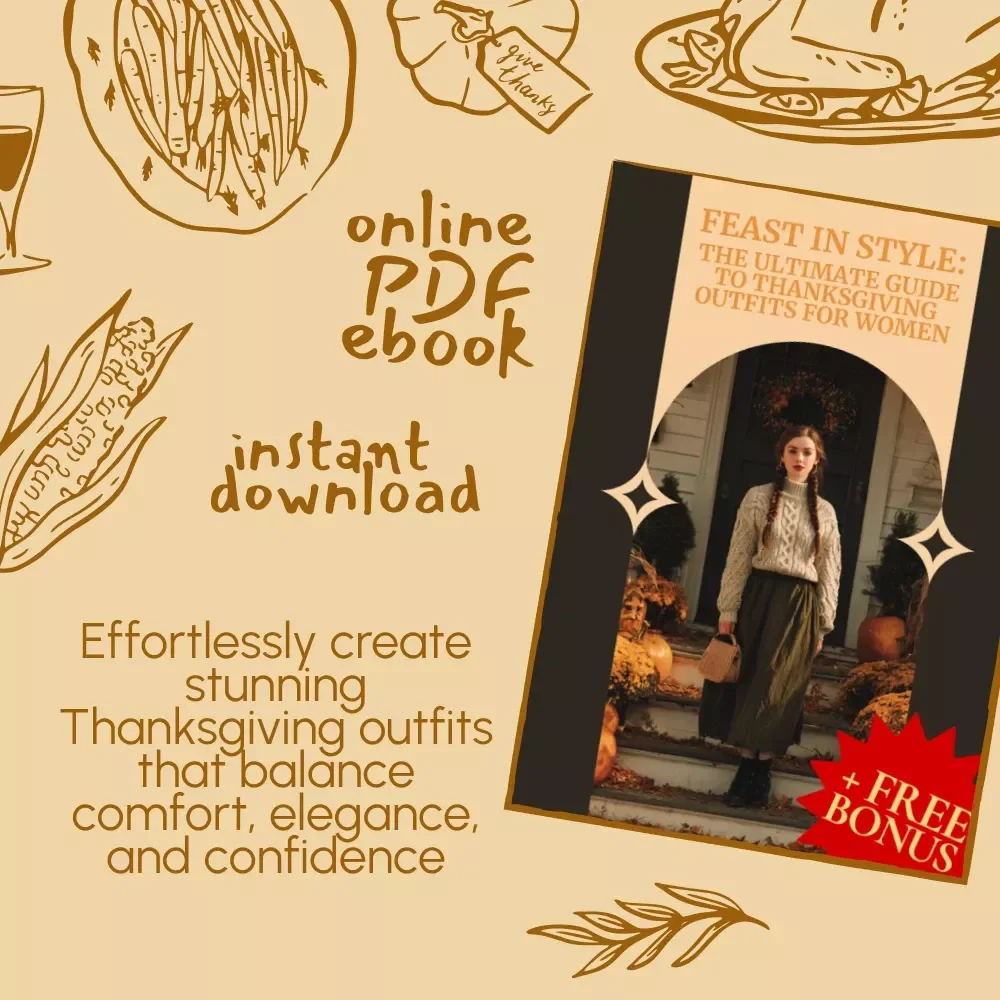 Feast in Style: The Ultimate Guide to Thanksgiving Outfits for Women | Digital Fashion eBook | Holiday Style Inspiration & Outfit Planning Guide | Thanksgiving Outfit Women Tips & Ideas