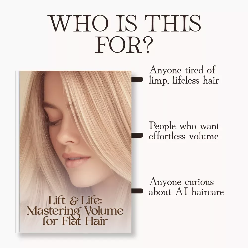 Lift & Life: Mastering Volume for Flat Hair | Digital Hair Volume Guide | How to Add Volume to Flat Hair eBook for Effortless Lift, Body & Bounce