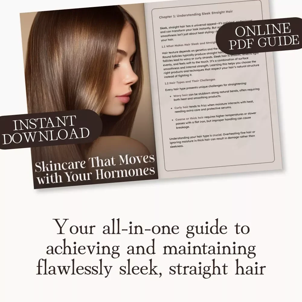 Sleek & Chic: Your Complete Guide to Effortlessly Straight Hair | Digital Haircare eBook | How to Achieve a Sleek Straight Hairstyle | Printable Hair Styling Guide