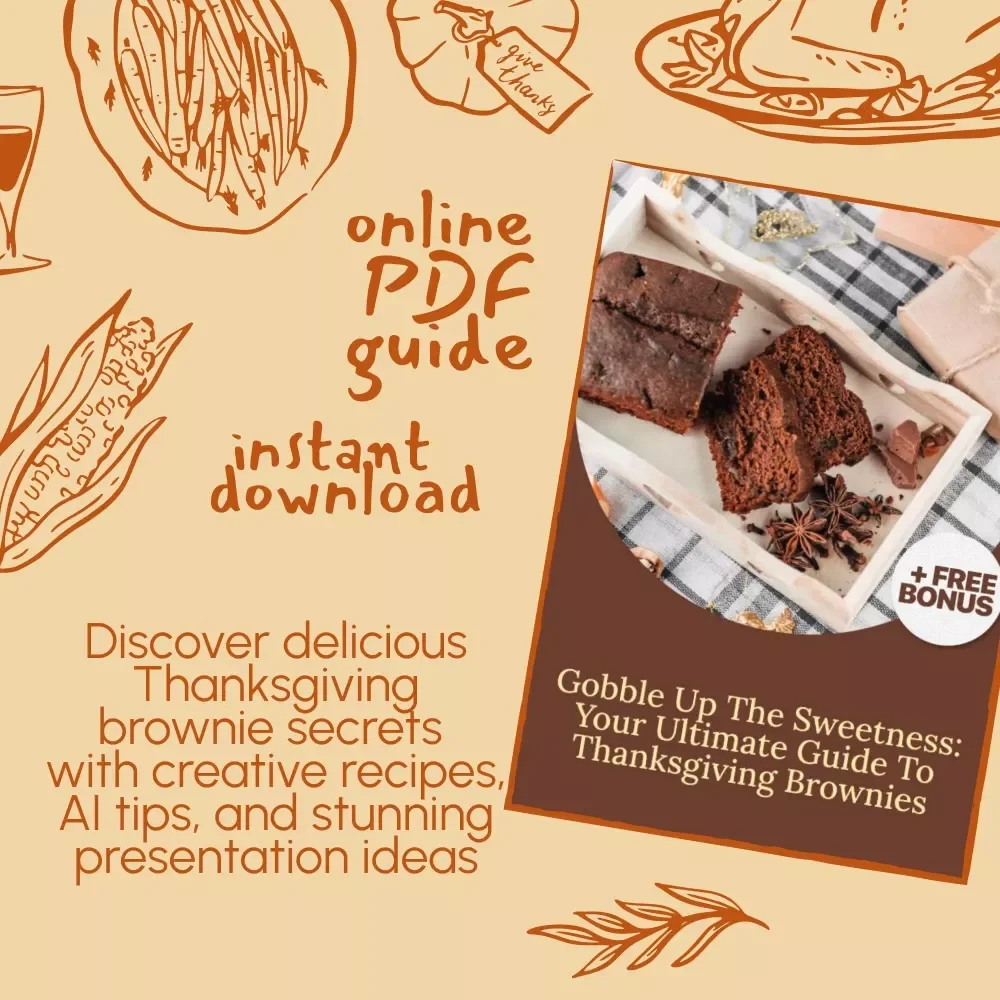 Gobble Up the Sweetness: Your Ultimate Guide to Thanksgiving Brownies | How to Make Thanksgiving Brownies | Digital Baking eBook, Holiday Dessert Guide, Printable PDF