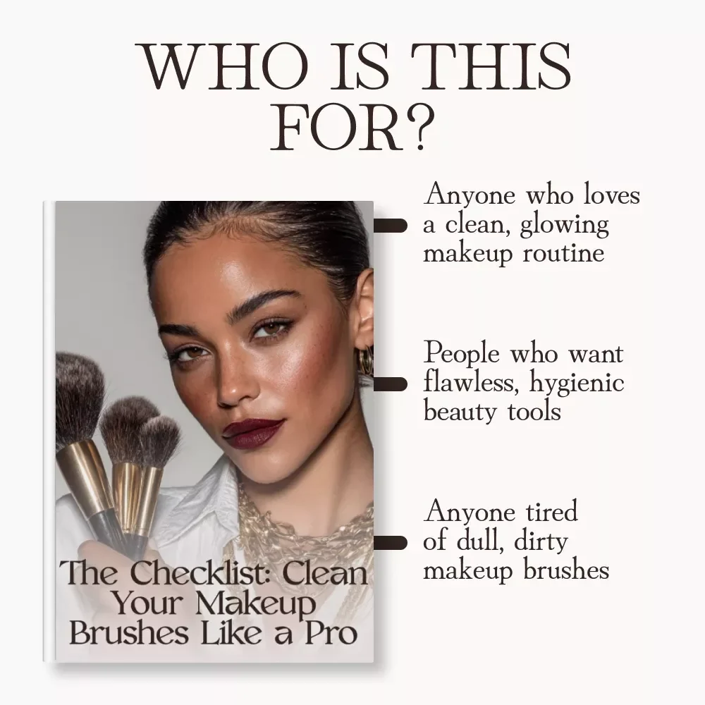 The Checklist: Clean Your Makeup Brushes Like a Pro | Printable Digital Download | How to Clean Makeup Brushes Effectively Guide for Beauty Lovers, Makeup Artists & Skincare Enthusiasts