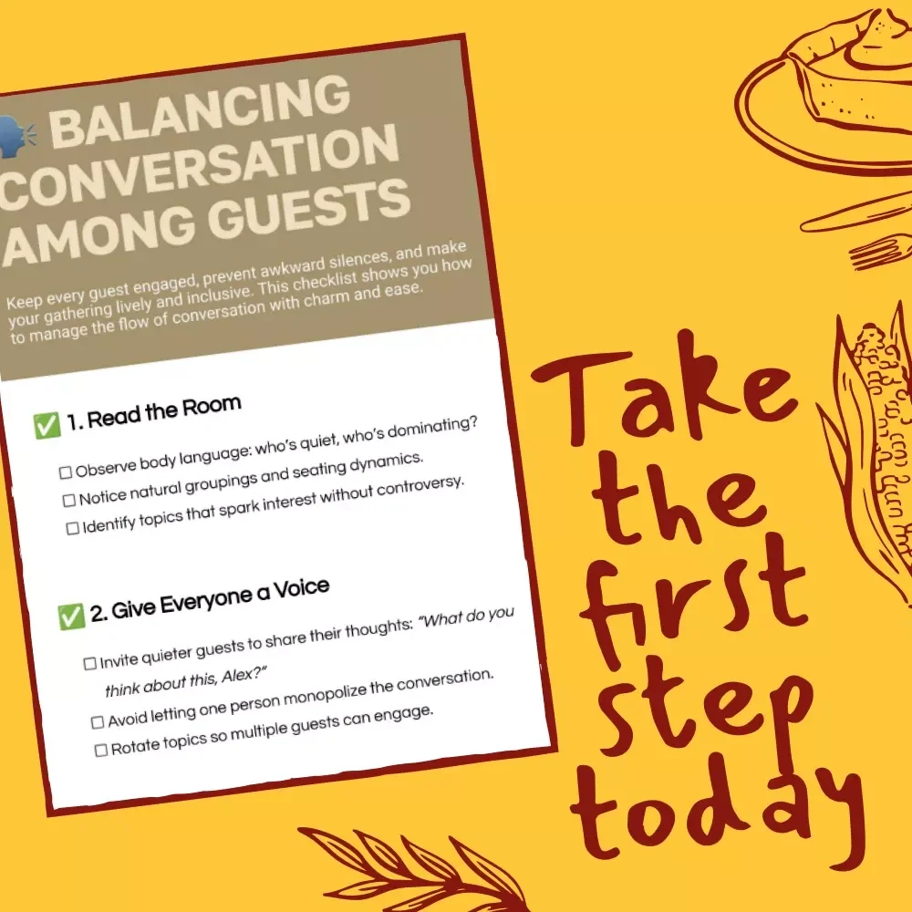 Balancing Conversation Among Guests – Digital Guide, eBook & Checklist for Hosting, Icebreakers, and Engaging Group Discussions