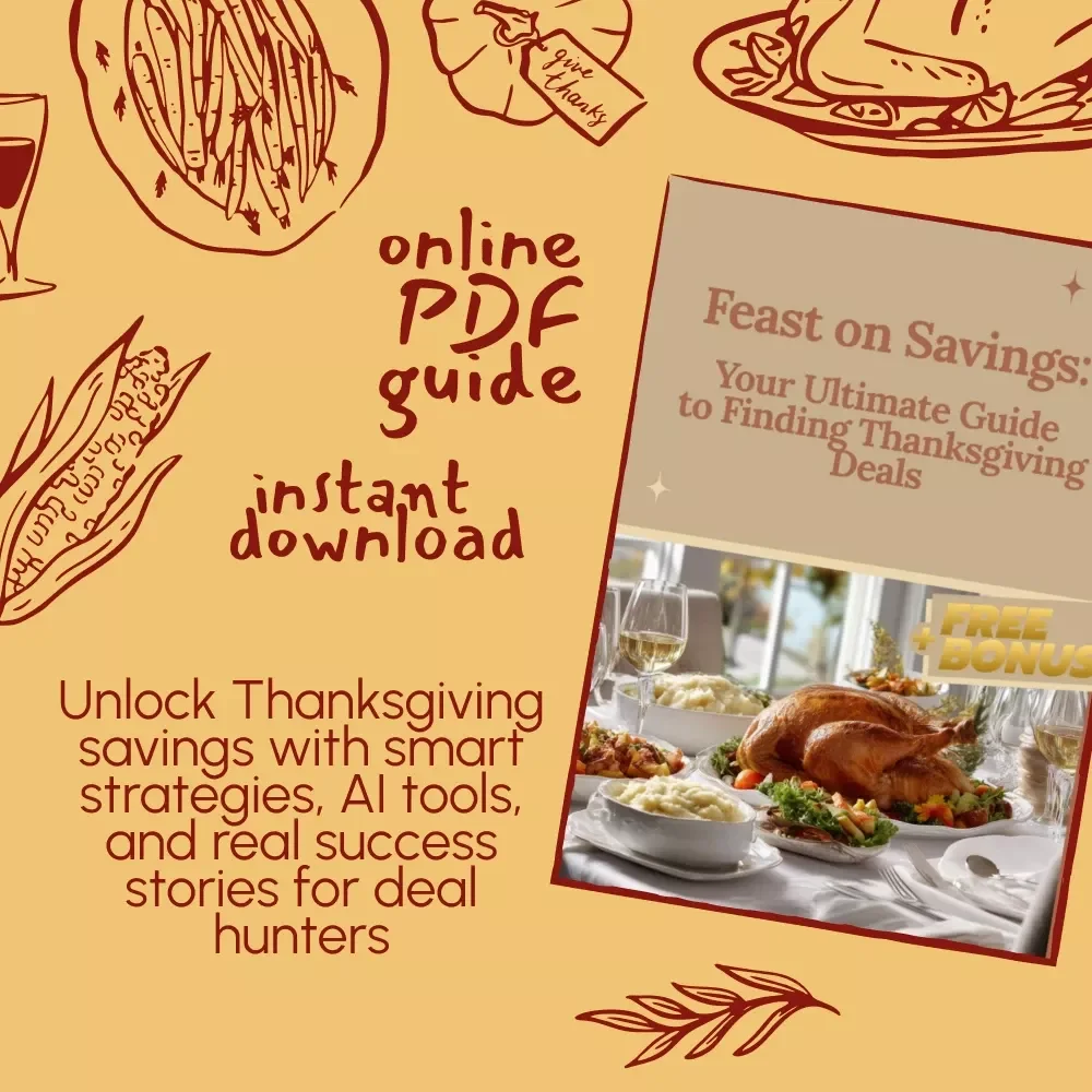 Feast on Savings: Your Ultimate Guide to Finding Thanksgiving Deals | Digital Download Guide for Smart Shoppers | Learn How to Find Thanksgiving Deals Like a Pro | eBook + Printable PDF for Holiday Savings