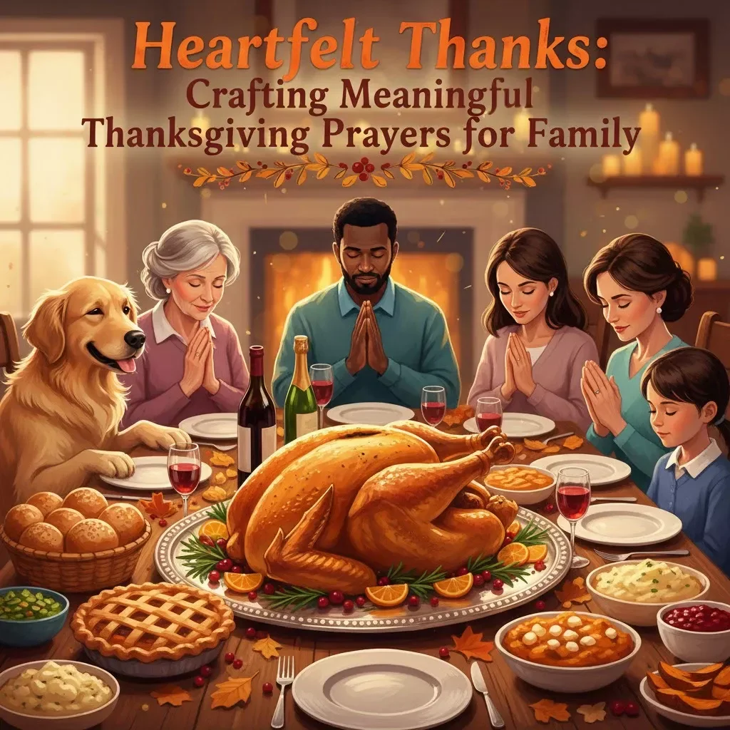 Heartfelt Thanks: Crafting Meaningful Thanksgiving Prayers for Family | Digital Thanksgiving Prayer Guide, Family Gratitude eBook, Printable Faith Resource