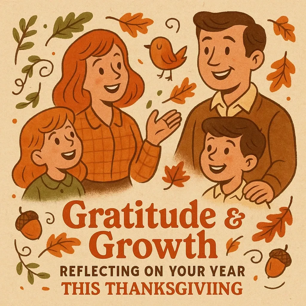 Gratitude & Growth: Reflecting on Your Year This Thanksgiving | Digital eBook Guide for Self-Reflection, Gratitude Journaling, and Personal Growth | How to Reflect on the Year During Thanksgiving