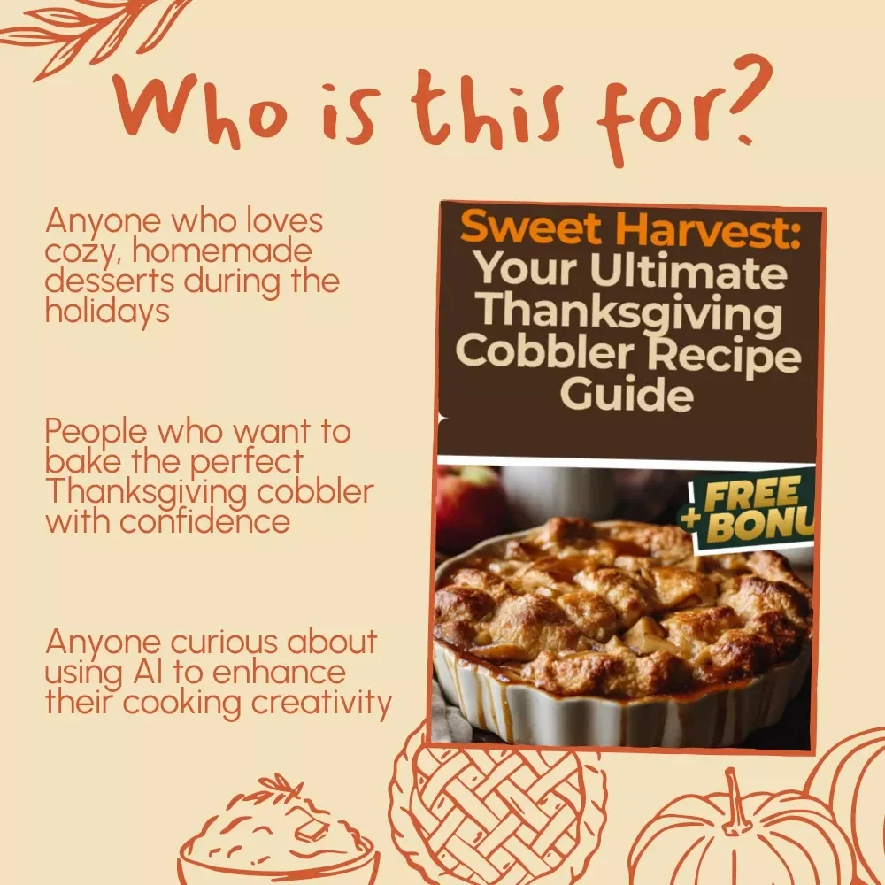 Sweet Harvest: Your Ultimate Thanksgiving Cobbler Recipe Guide | Fall Dessert eBook | Holiday Baking Digital Download | Thanksgiving Recipe Book | Cozy Autumn Cooking PDF