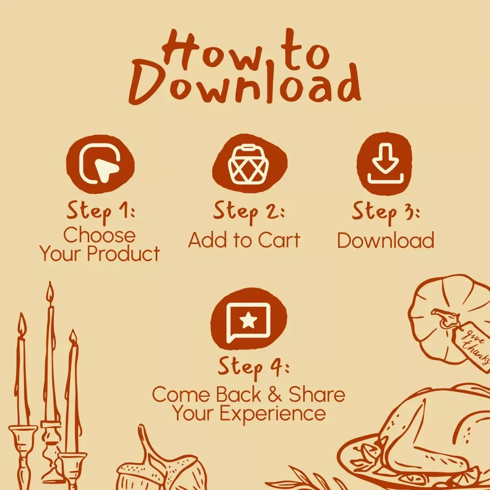 Easy Thanksgiving Crafts Checklist | Printable Fall Craft Ideas for Kids & Families | Fun, Easy Thanksgiving Crafts for Home, School & Parties | Instant Digital Download