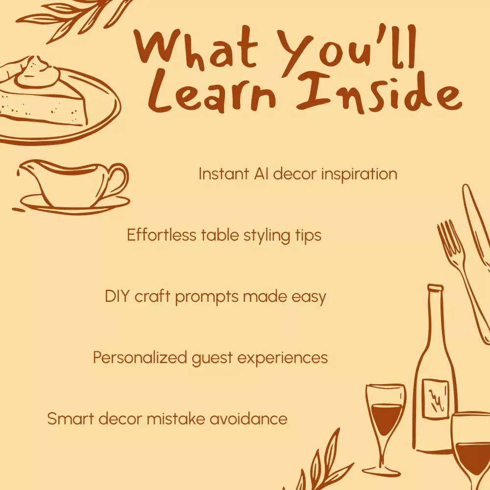 Celebrate in Style With AI for Thanksgiving Decor Ideas | Digital eBook Guide for AI-Powered Home Styling Inspiration | Learn the Best Way to Use AI for Thanksgiving Decor Ideas