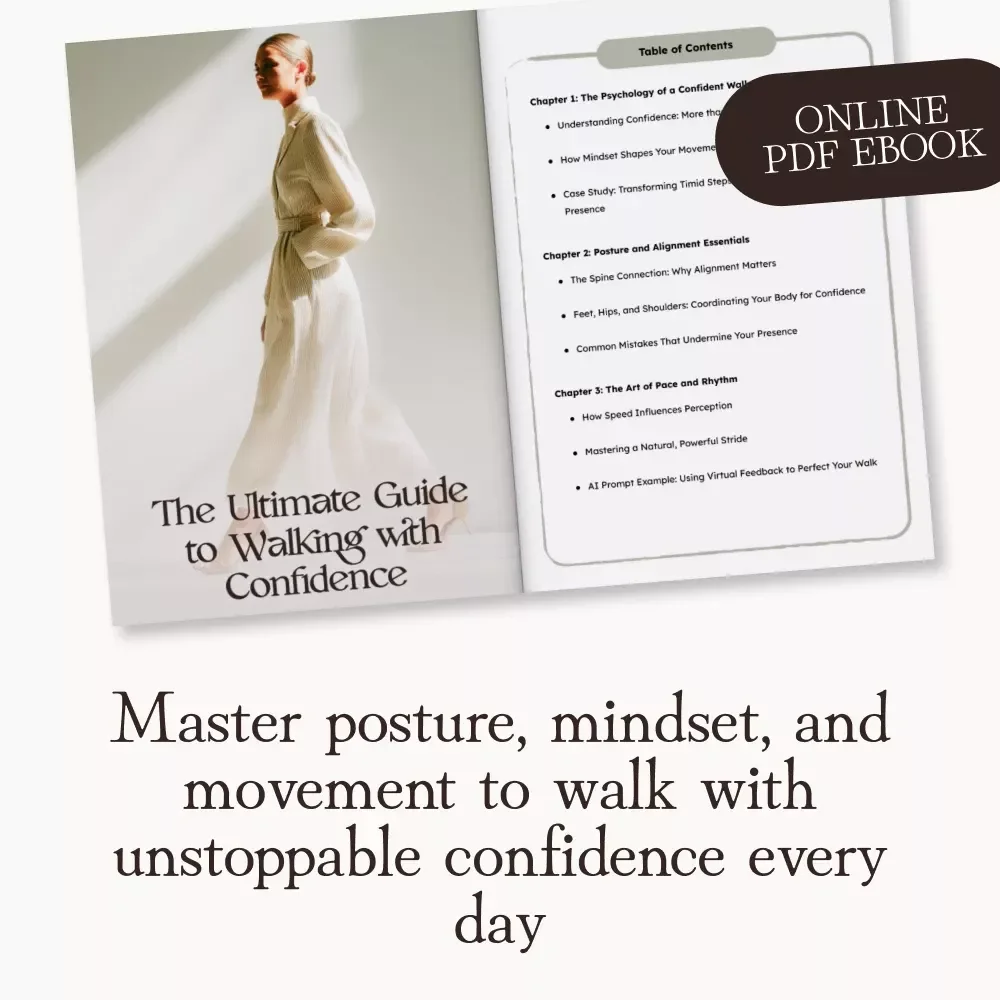 The Ultimate Guide to Walking with Confidence | Digital Download eBook for Posture, Body Language, and Self-Confidence Training
