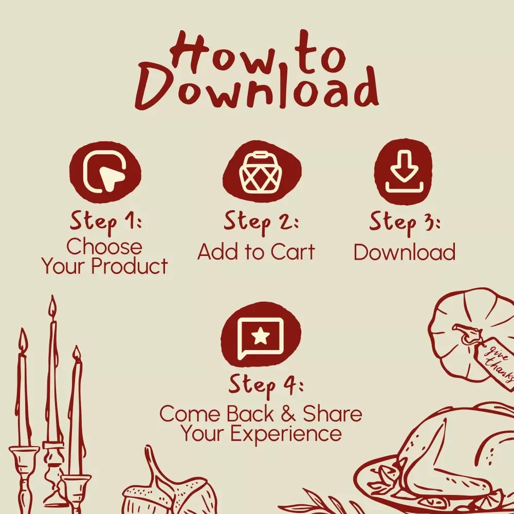 The Traditional Thanksgiving Dinner Checklist | Printable Holiday Meal Planner | Digital Download for Easy Traditional Thanksgiving Dinner Prep