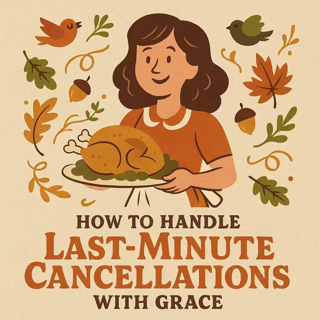 How to Handle Last-Minute Cancellations with Grace | Thanksgiving Hosting Ebook | Digital Download Guide on How to Handle Last-Minute Cancellations for Thanksgiving