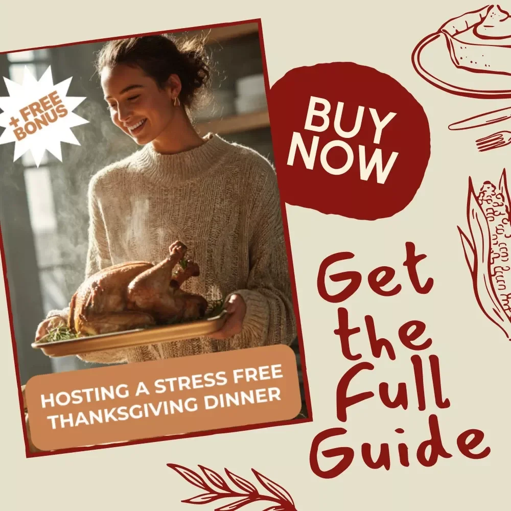 Hosting a Stress Free Thanksgiving Dinner | Printable Holiday Planner, Digital Download Guide, Thanksgiving Hosting eBook, Stress-Free Holiday Checklist