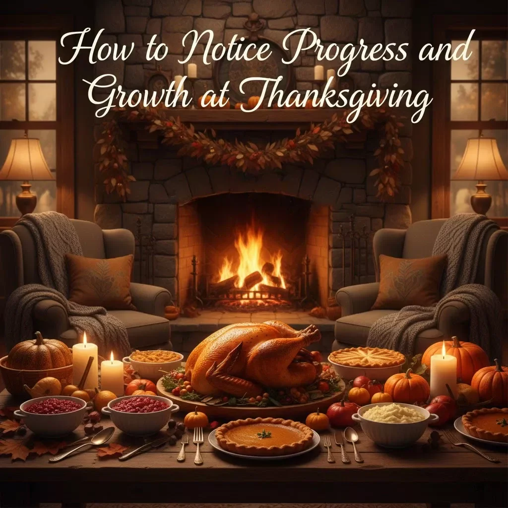 How to Notice Progress and Growth at Thanksgiving | Reflective Guide for Gratitude, Growth & Self-Awareness | Digital Download eBook