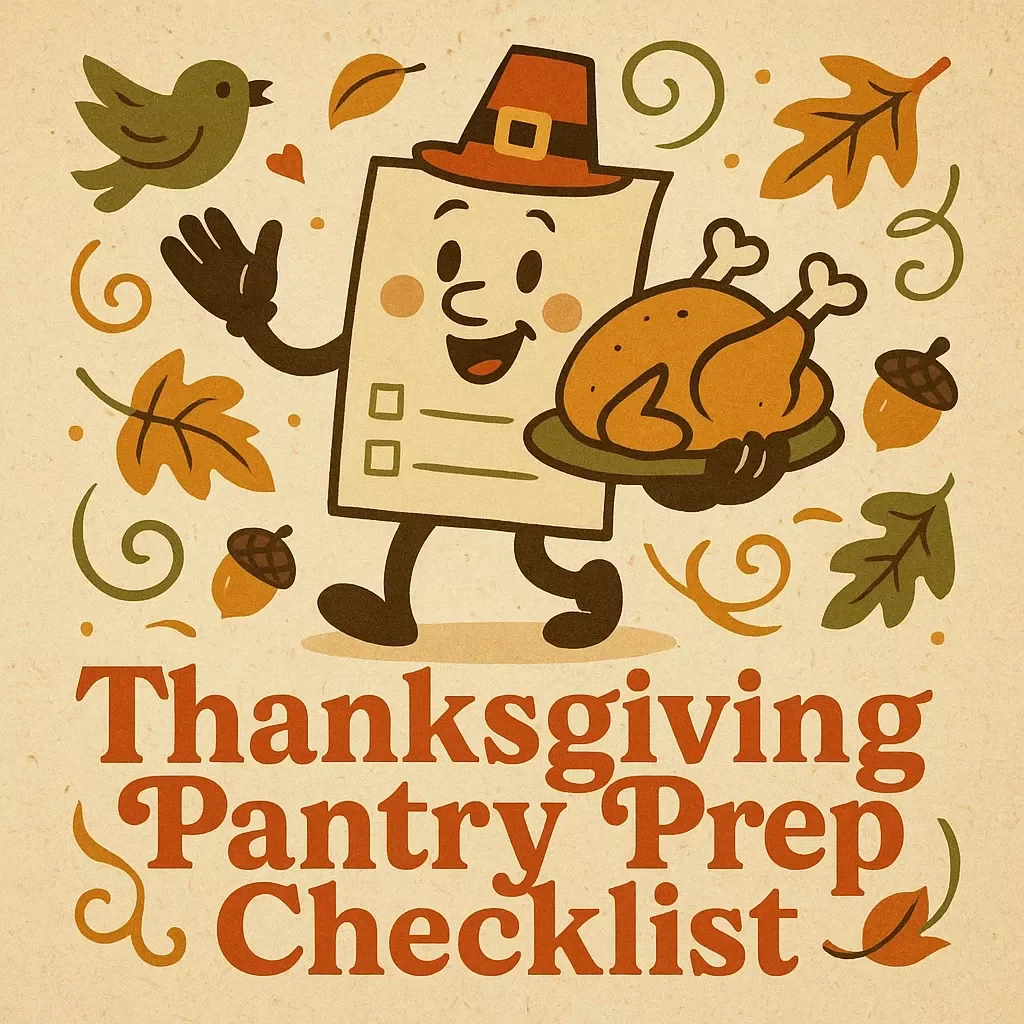Thanksgiving Pantry Prep Checklist | Digital Download | Holiday Organization Guide | Printable Kitchen Checklist for Stress-Free Thanksgiving Cooking & Meal Planning