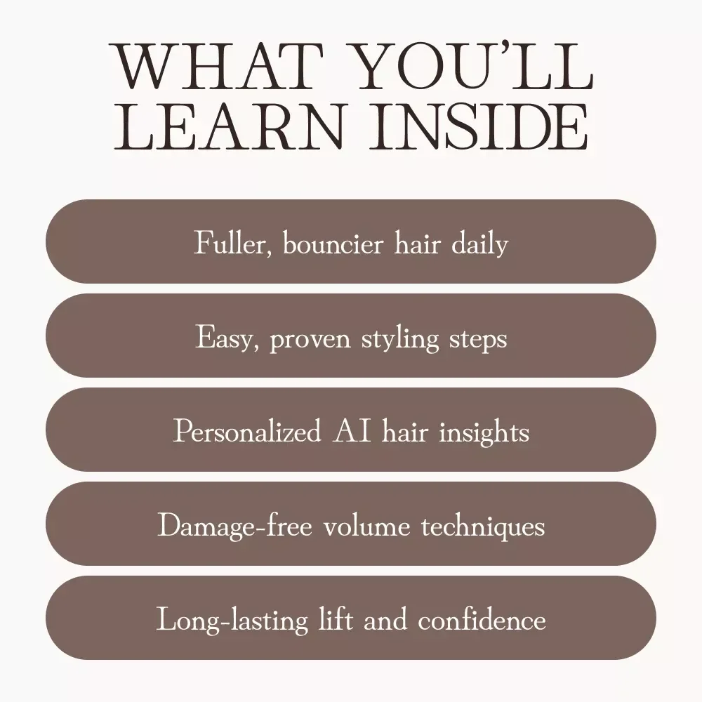 Lift & Life: Mastering Volume for Flat Hair | Digital Hair Volume Guide | How to Add Volume to Flat Hair eBook for Effortless Lift, Body & Bounce