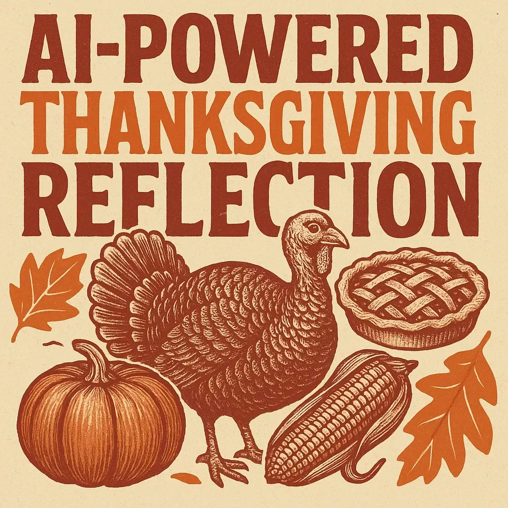AI-Powered Thanksgiving Reflection Checklist | Digital Download | Gratitude Journal Guide | How to Use AI to Generate Thanksgiving Reflection Prompts | Mindful Holiday Planning Tool