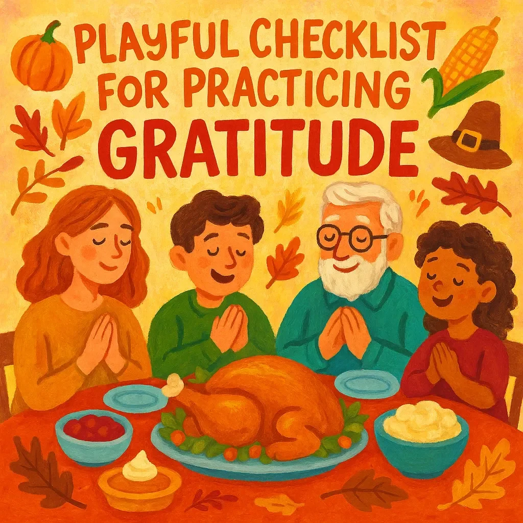 Playful Checklist for Practicing Mindful Gratitude | Digital Download Guide for Everyday Thankfulness & Joy | Printable Gratitude Journal Companion | What Does Mindful Gratitude Look Like