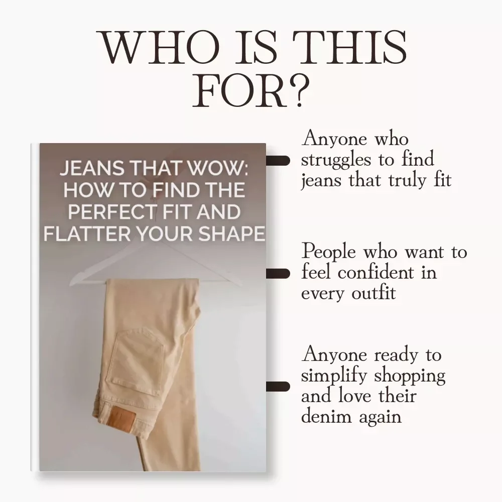 Jeans That Wow: How to Find the Perfect Fit and Flatter Your Shape | Digital Download Style Guide for Women | Denim Fit eBook, Fashion Checklist & Body Shape Styling Tips