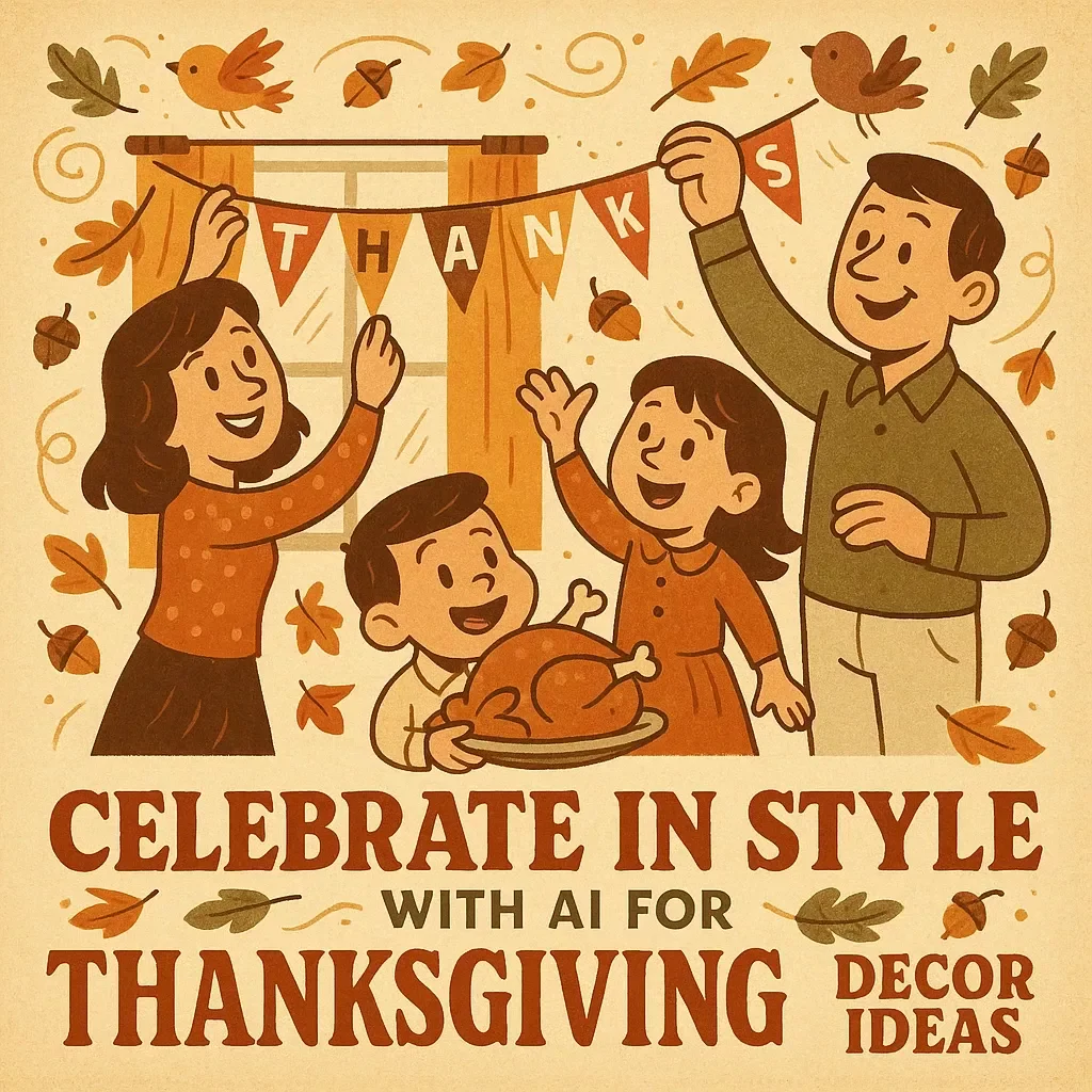 Celebrate in Style With AI for Thanksgiving Decor Ideas | Digital eBook Guide for AI-Powered Home Styling Inspiration | Learn the Best Way to Use AI for Thanksgiving Decor Ideas