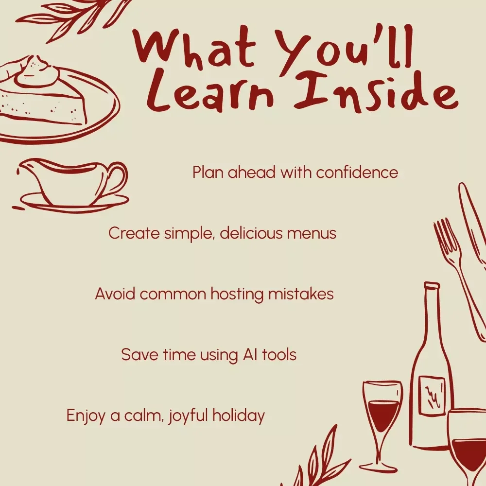 Hosting a Stress Free Thanksgiving Dinner | Printable Holiday Planner, Digital Download Guide, Thanksgiving Hosting eBook, Stress-Free Holiday Checklist