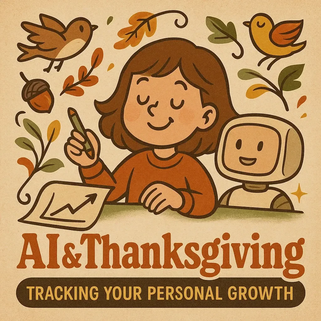 AI & Thanksgiving: Tracking Your Personal Growth | Digital Guide on How to Use AI to Track Personal Growth During Thanksgiving | Gratitude Reflection Workbook