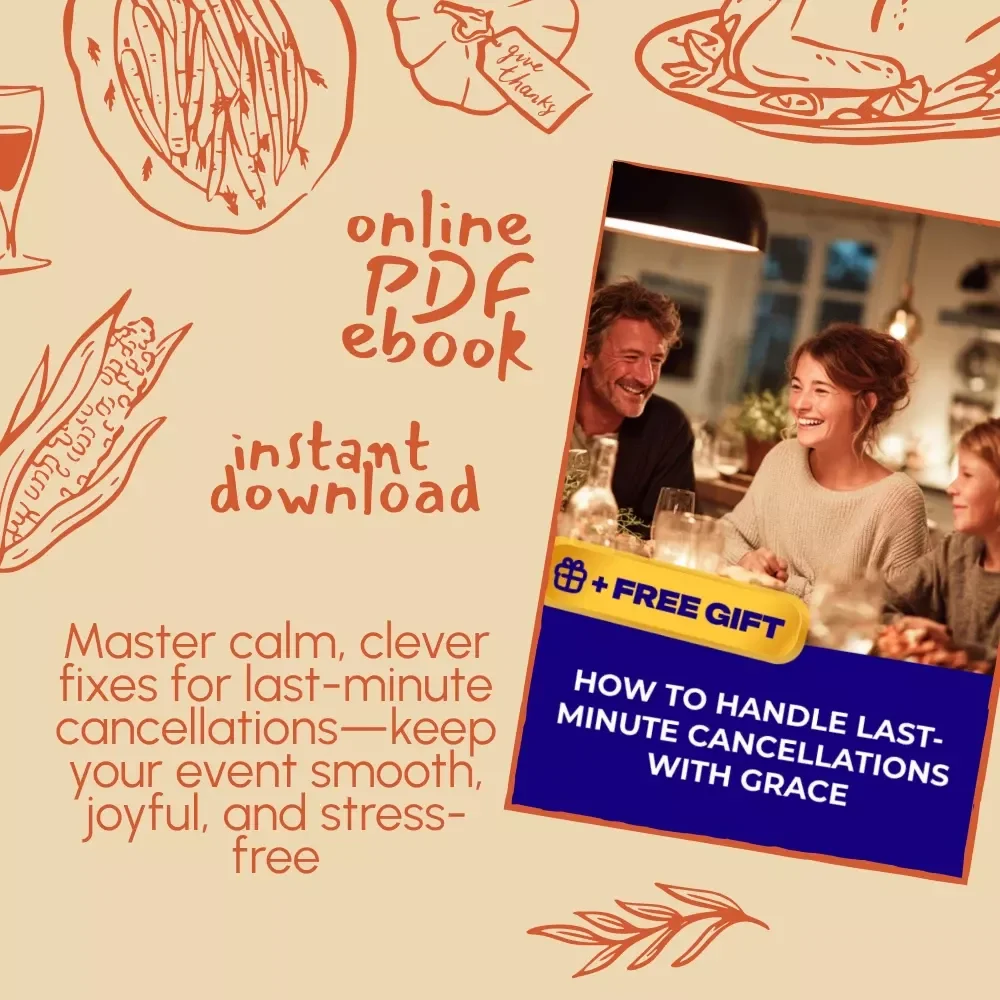 How to Handle Last-Minute Cancellations with Grace | Thanksgiving Hosting Ebook | Digital Download Guide on How to Handle Last-Minute Cancellations for Thanksgiving