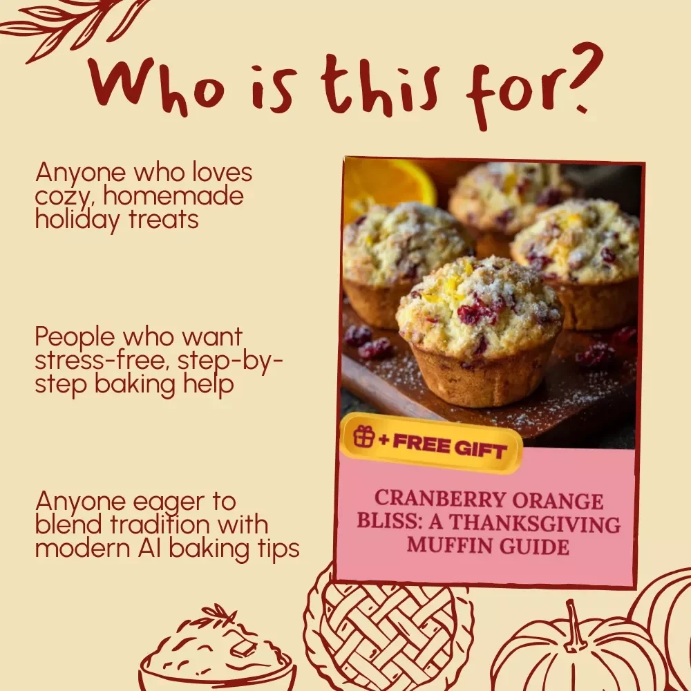 Cranberry Orange Bliss: A Thanksgiving Muffin Guide | Holiday Baking eBook, Festive Recipes, AI Baking Tips, Digital Download