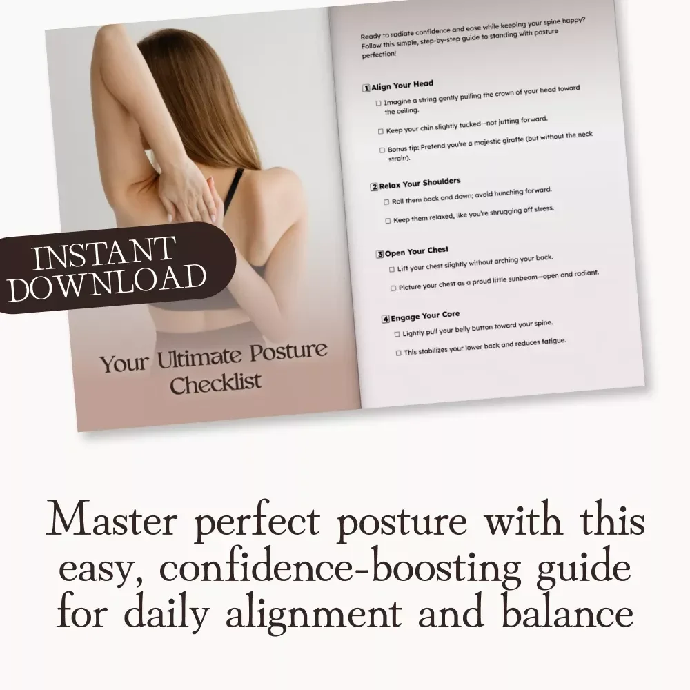 Your Ultimate Posture Checklist | Digital Download Guide for Perfect Posture, Confidence & Pain-Free Living