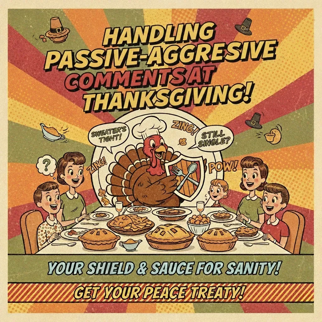 Handling Passive-Aggressive Comments at Thanksgiving | Digital Download Guide for Family Gatherings, Holiday Communication, and Conflict-Free Conversations | eBook + Checklist for Calm, Confident Responses