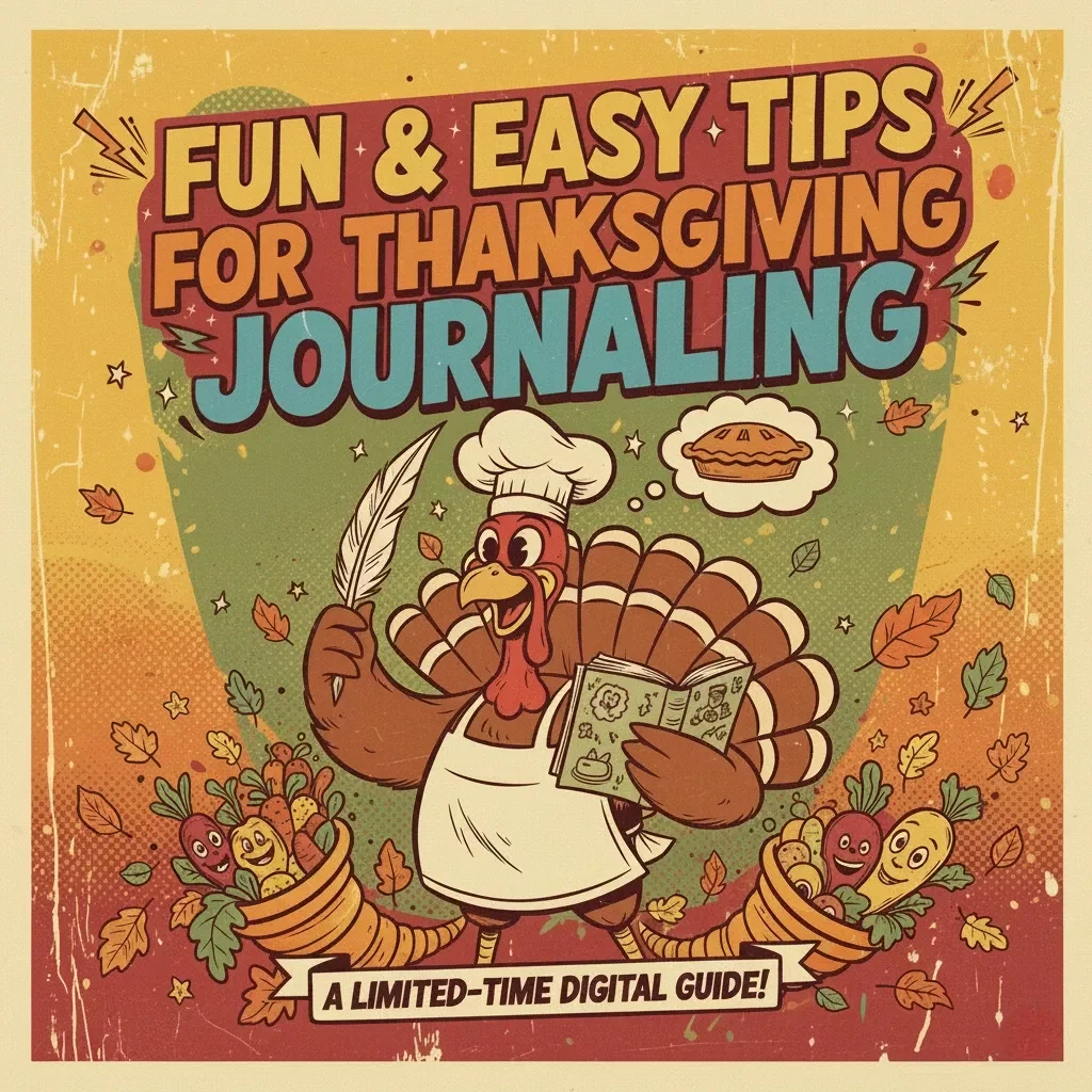 Fun & Easy Tips for Thanksgiving Journaling | Gratitude Journal Guide | Digital Download eBook for Holiday Reflection, Mindfulness & Thankful Writing Prompts