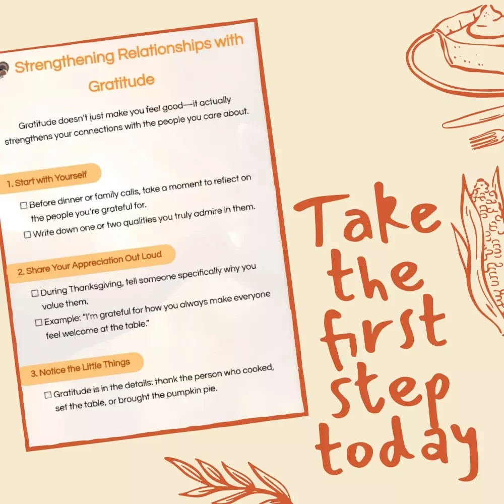 Strengthening Relationships with Gratitude – Digital Download eBook, Guide & Checklist for Family, Friends, and Daily Appreciation