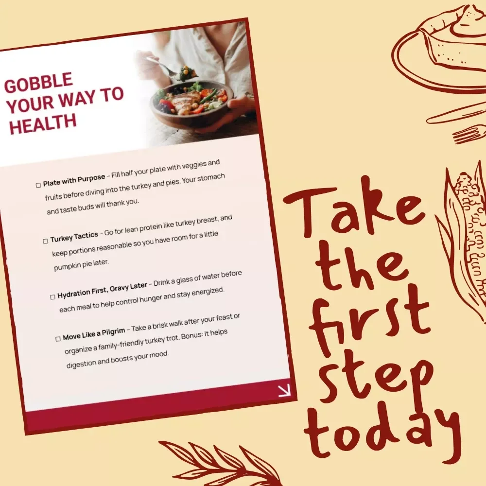 Gobble Your Way to Health – Holiday Wellness Checklist | Stay Fit, Energized & Mindful During Festive Feasts | How to Stay Healthy During the Holidays Digital Download