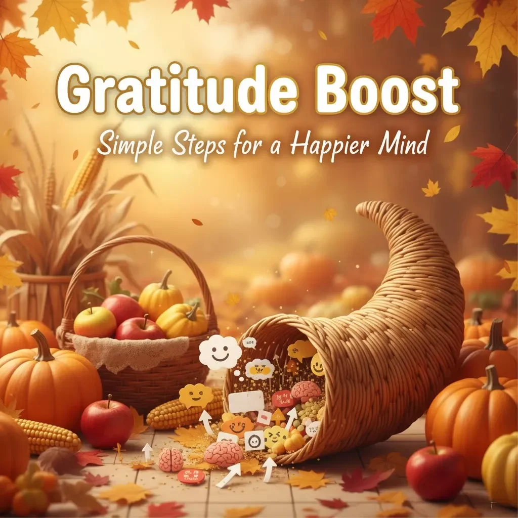 Gratitude Boost: Simple Steps for a Happier Mind | Printable Checklist | Digital Download | Why Gratitude Improves Mental Health | Self-Care & Mindfulness Tool