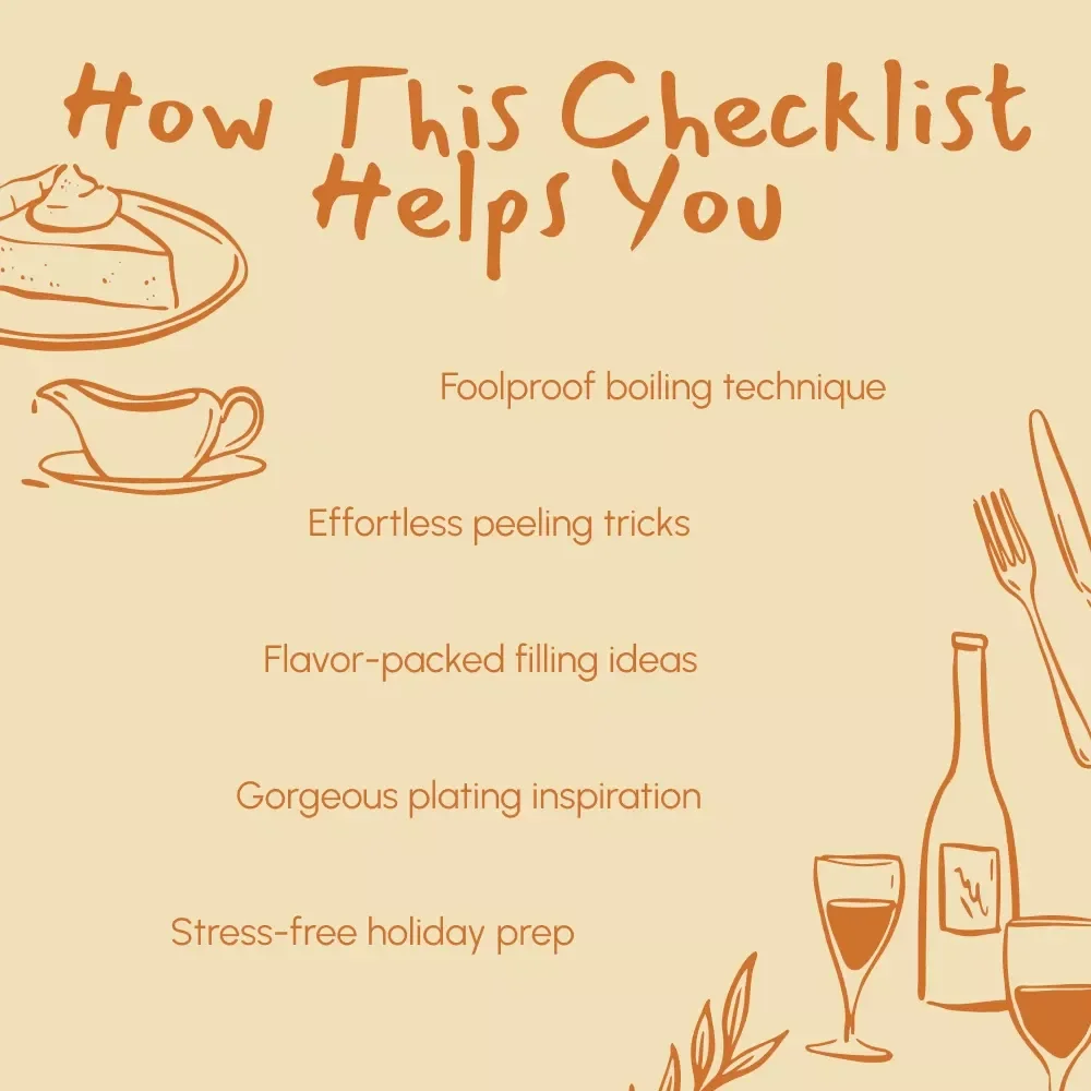 The Ultimate Thanksgiving Deviled Eggs Checklist | Printable How to Make Deviled Eggs for Thanksgiving Guide | Festive Holiday Kitchen Prep List | Digital Download