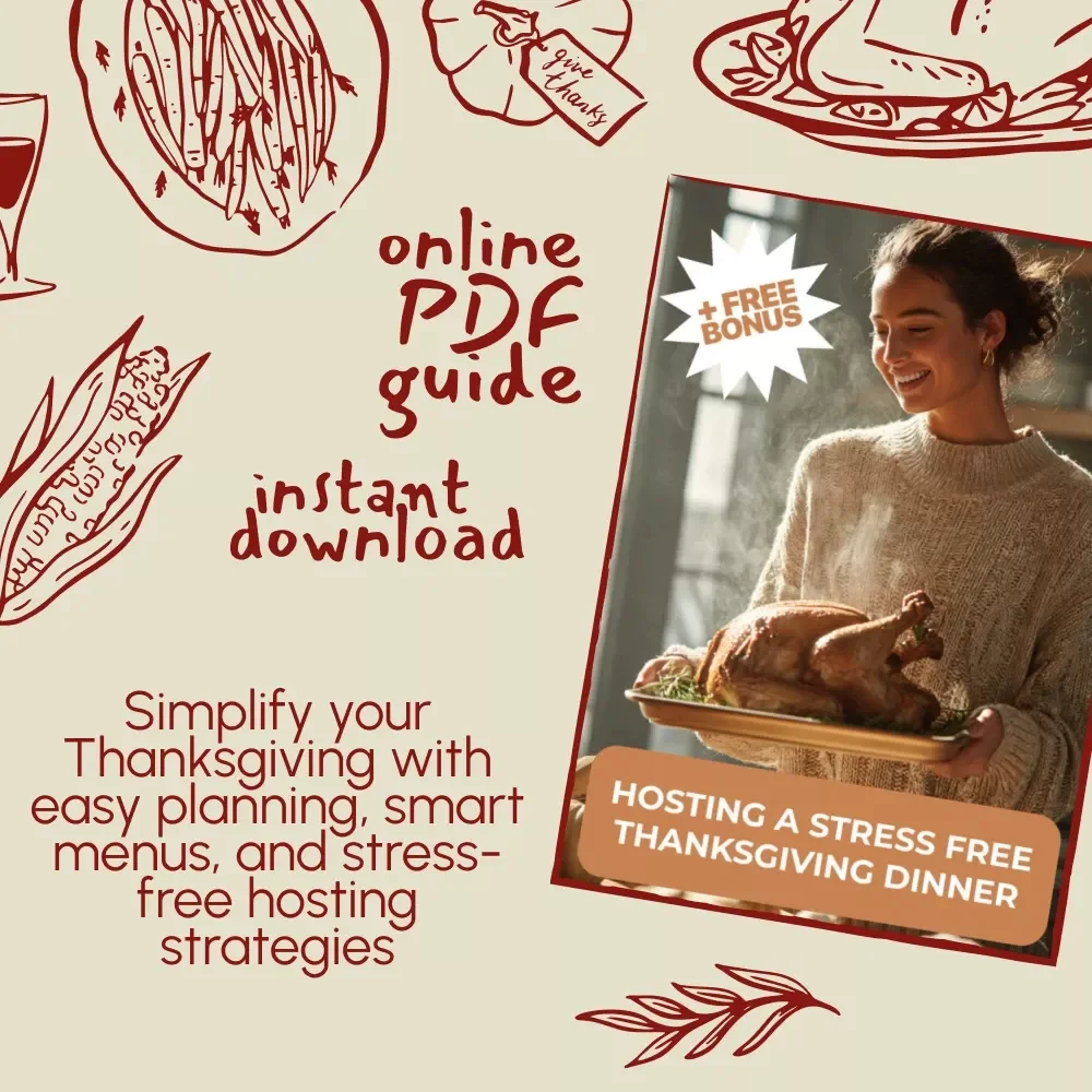 Hosting a Stress Free Thanksgiving Dinner | Printable Holiday Planner, Digital Download Guide, Thanksgiving Hosting eBook, Stress-Free Holiday Checklist