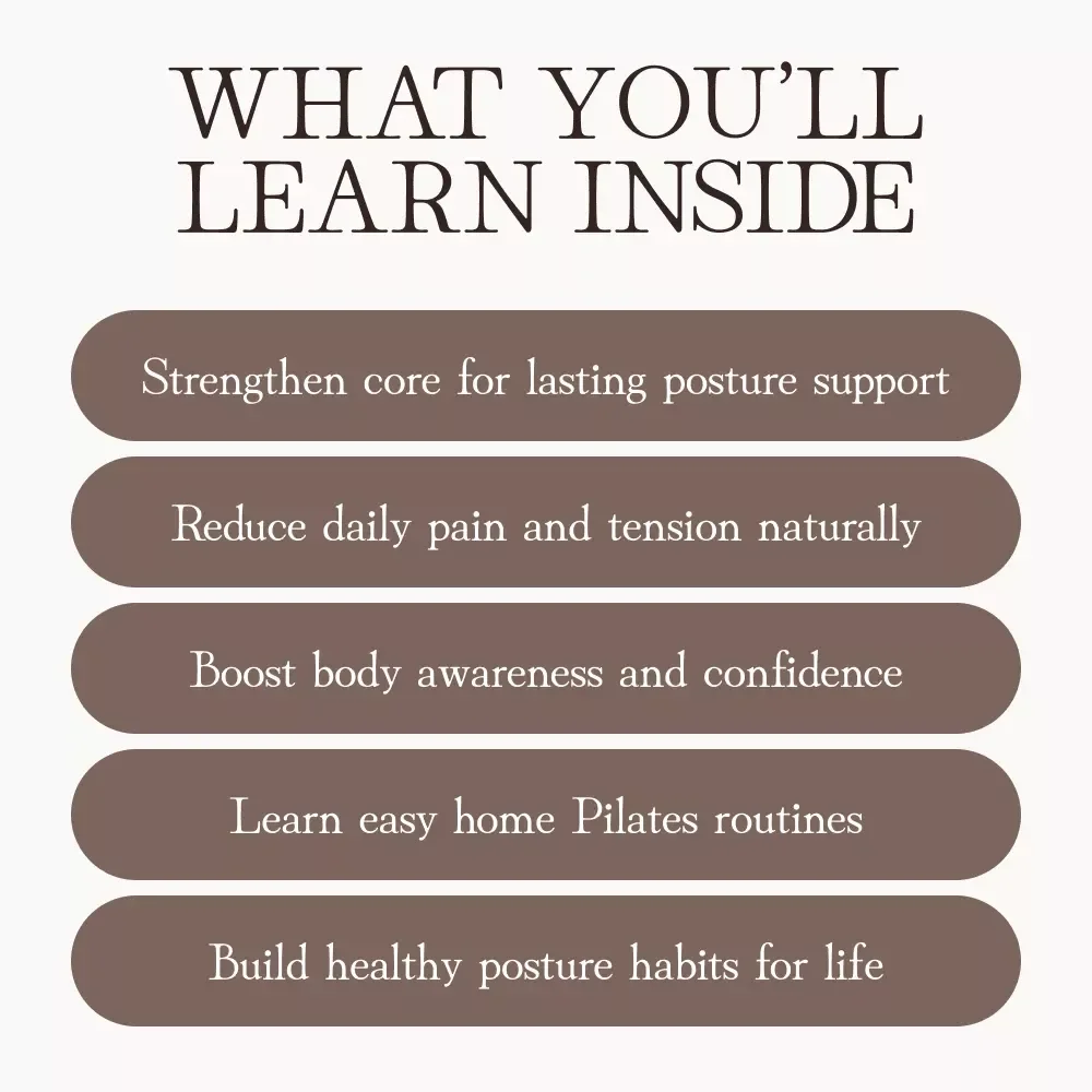 Align & Shine: Pilates Moves to Transform Your Posture | Posture Correction Guide | Pilates for Better Alignment, Confidence & Core Strength | Digital eBook Download
