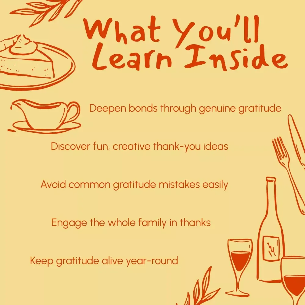 How to Express Thanks to Friends and Family This Thanksgiving | Printable Gratitude Guide, Holiday eBook, Meaningful Ways to Show Appreciation