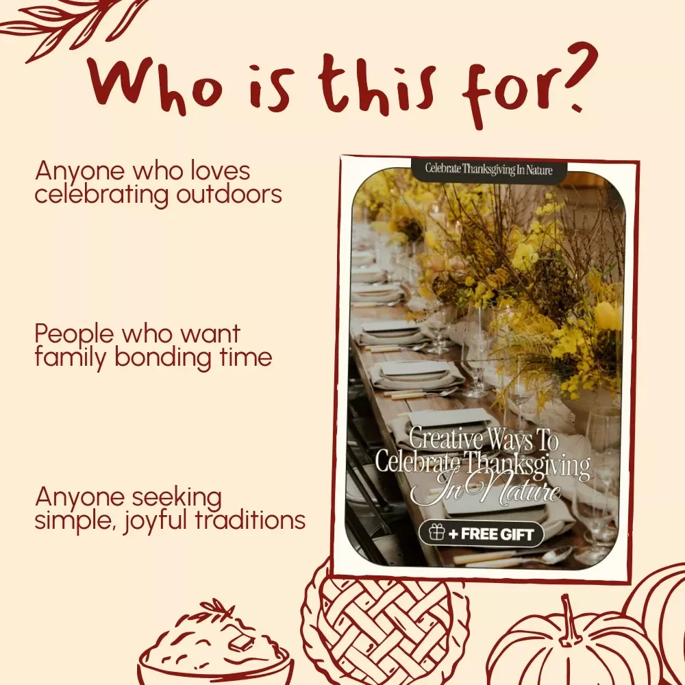 Creative Ways to Celebrate Thanksgiving in Nature | Outdoor Thanksgiving Activities eBook | Family-Friendly Digital Download for Memorable Outdoor Celebrations