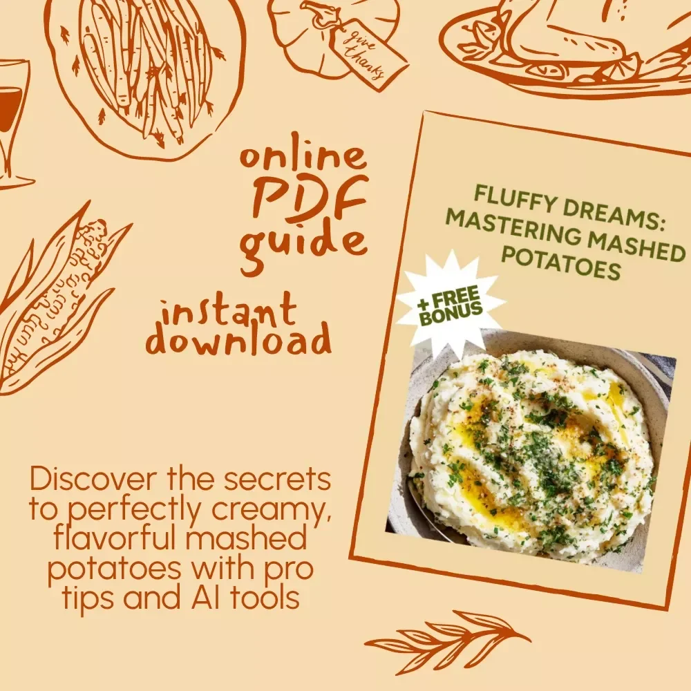 Fluffy Dreams: Mastering Mashed Potatoes | Ultimate Guide for Perfect, Creamy Potatoes | Digital Download eBook on the Best Way to Make Mashed Potatoes | Potato Lover’s Cooking Guide