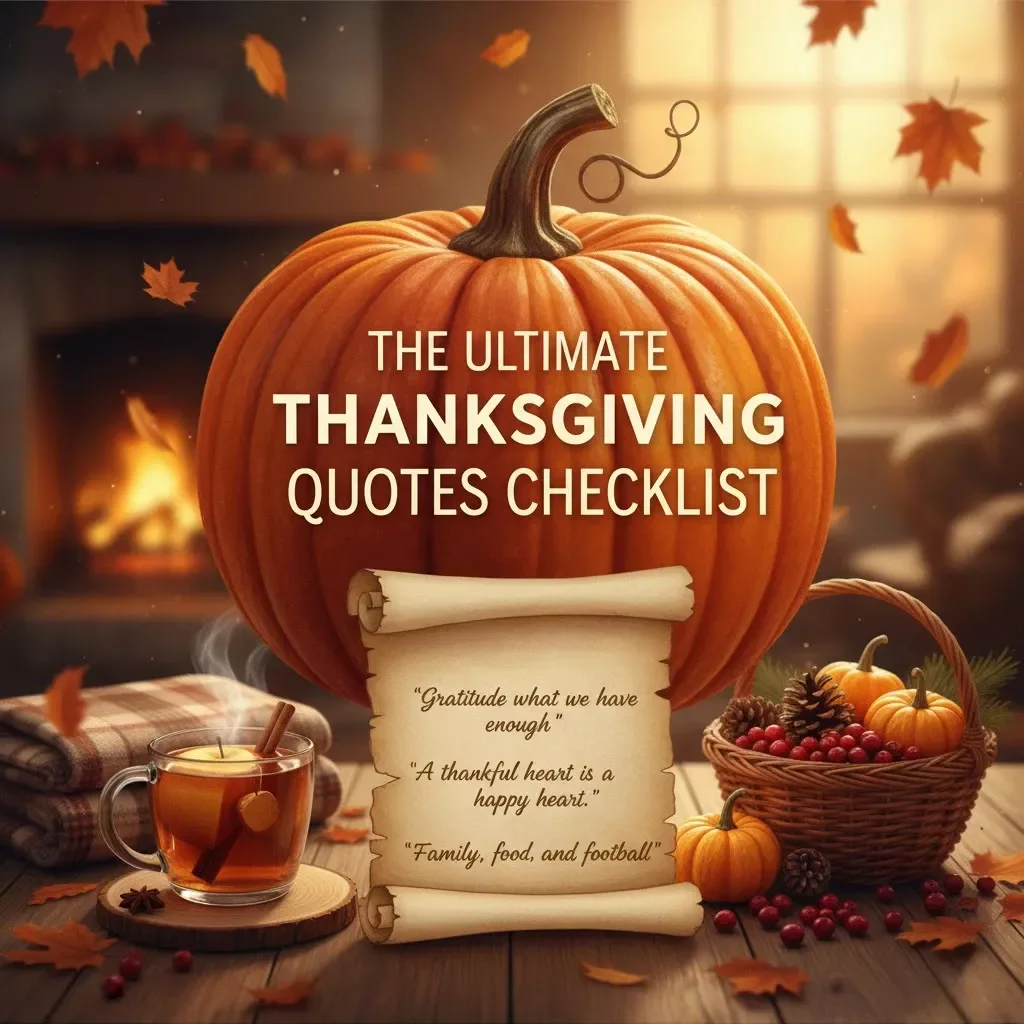 The Ultimate Thanksgiving Quotes Checklist: Inspire Gratitude & Laughter This Holiday | Digital Download, Printable Thanksgiving Quotes, Gratitude & Family Inspiration Guide, Funny & Classic Thanksgiving Quotes Collection