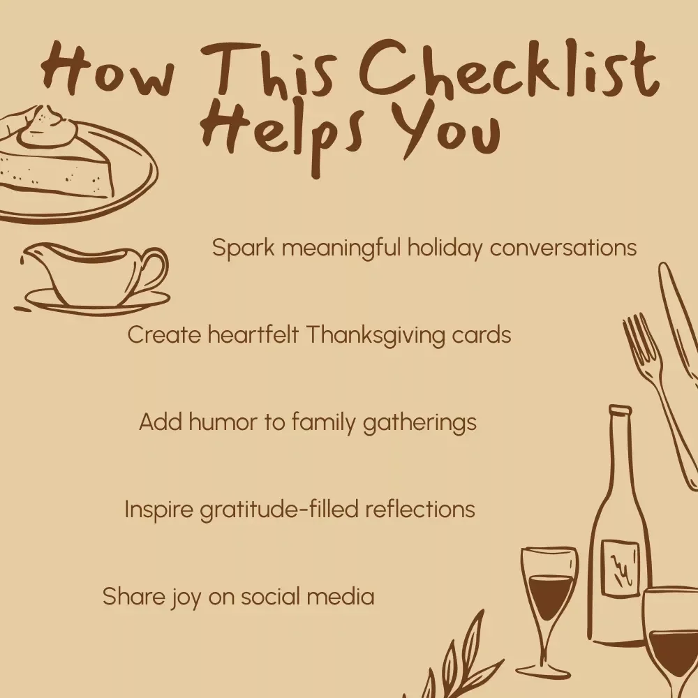 The Ultimate Thanksgiving Quotes Checklist: Inspire Gratitude & Laughter This Holiday | Digital Download, Printable Thanksgiving Quotes, Gratitude & Family Inspiration Guide, Funny & Classic Thanksgiving Quotes Collection