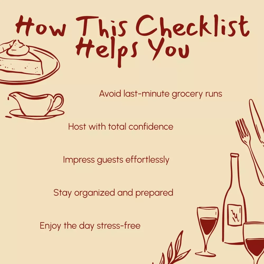 Thanksgiving Survival Checklist: Must-Bring Items for a Stress-Free Feast | Printable Holiday Guide | things to bring to thanksgiving | Digital Download for Organized Hosts & Guests